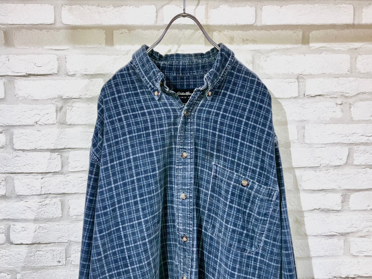 "Eddie Bauer" Old Couduroy Check Shirt