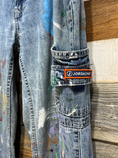 Rare Jordache Vintage Painted Flare Denim  Pants