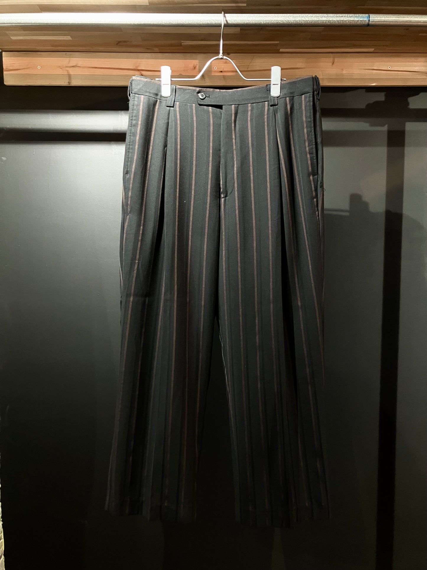 "STACY ADAMS" Old Stripe Wide Slacks