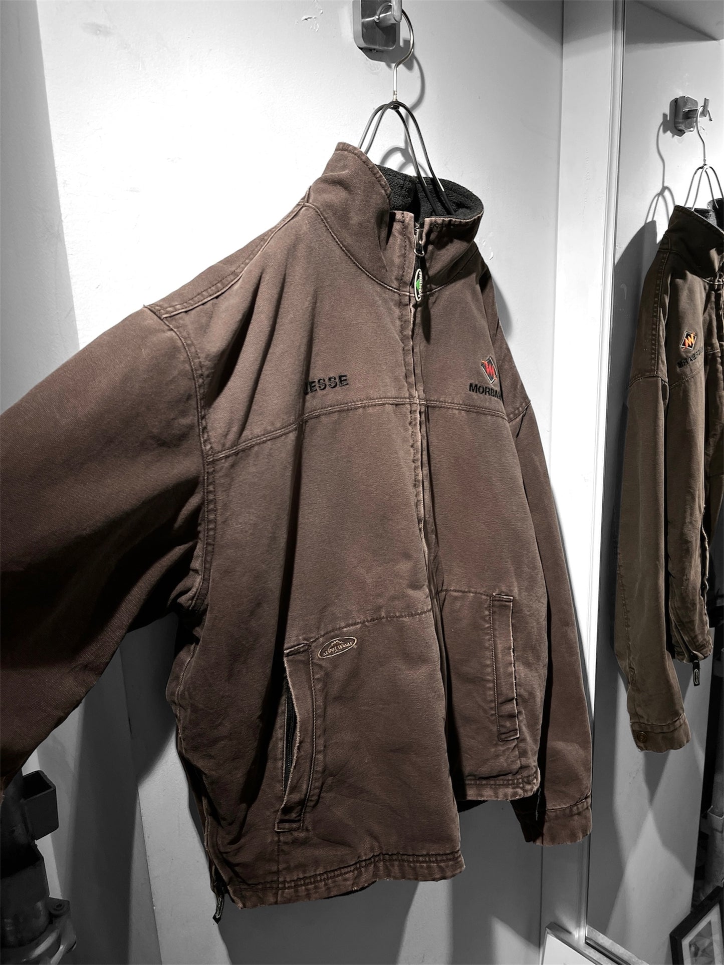Washed duck work jacket
