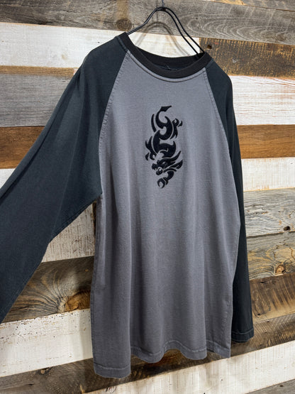 Y2K Dragon Raglan LS Tee