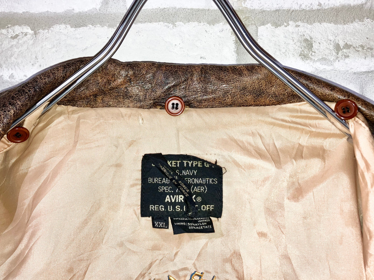 "AVIREX" Old Oversized Leather G-1 JKT