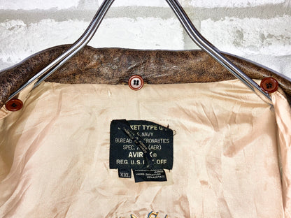 "AVIREX" Old Oversized Leather G-1 JKT