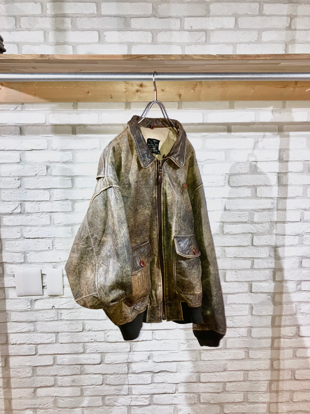 "AVIREX" Old Oversized Leather G-1 JKT