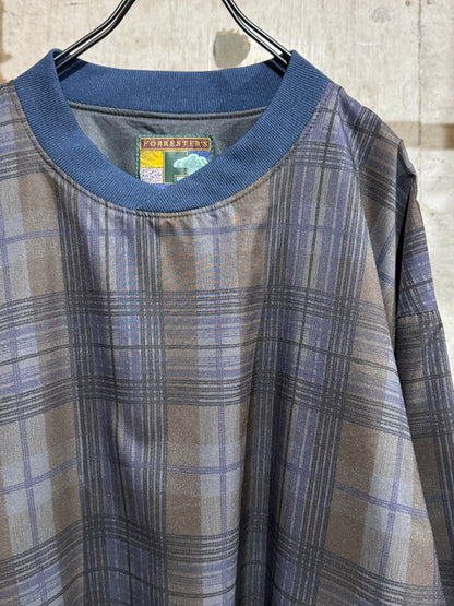 90's Plaid Pullover Jacket