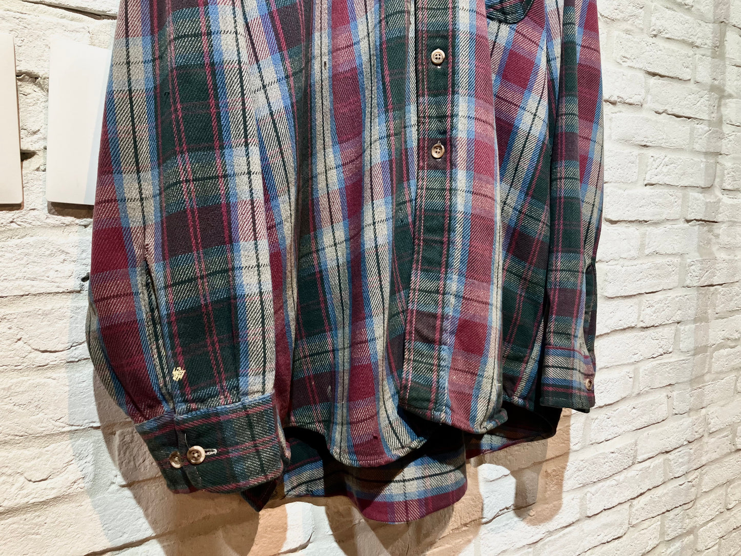 "ST JOHN'S BAY" Old Heavy Flannel Check Shirt