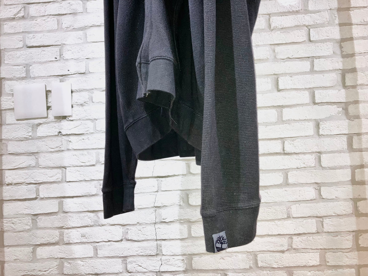 "Timberland" Old Oversized Themal Zip Hoodie