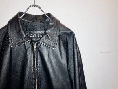 "PERRY ELLIS" Old Design Leather JKT