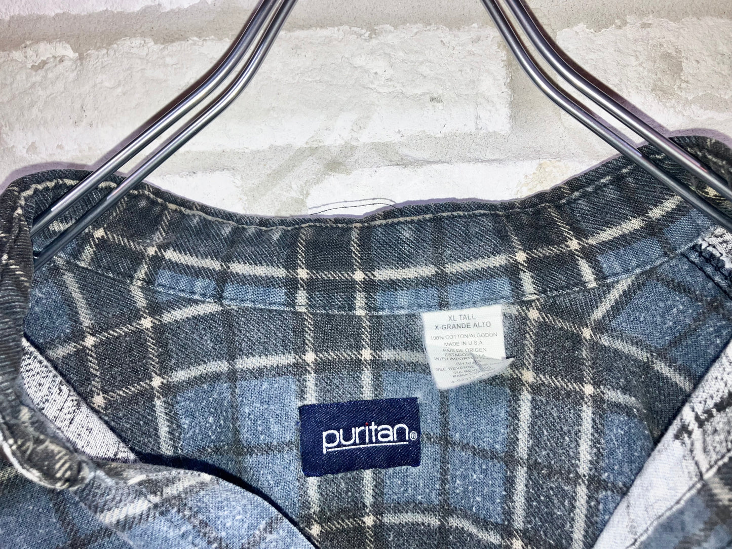 "puritan" Old Printed Check Shirt