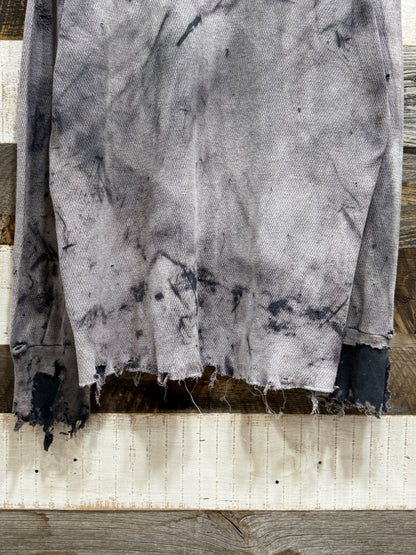Bleach Washed Destroyed Thermal LS Tee