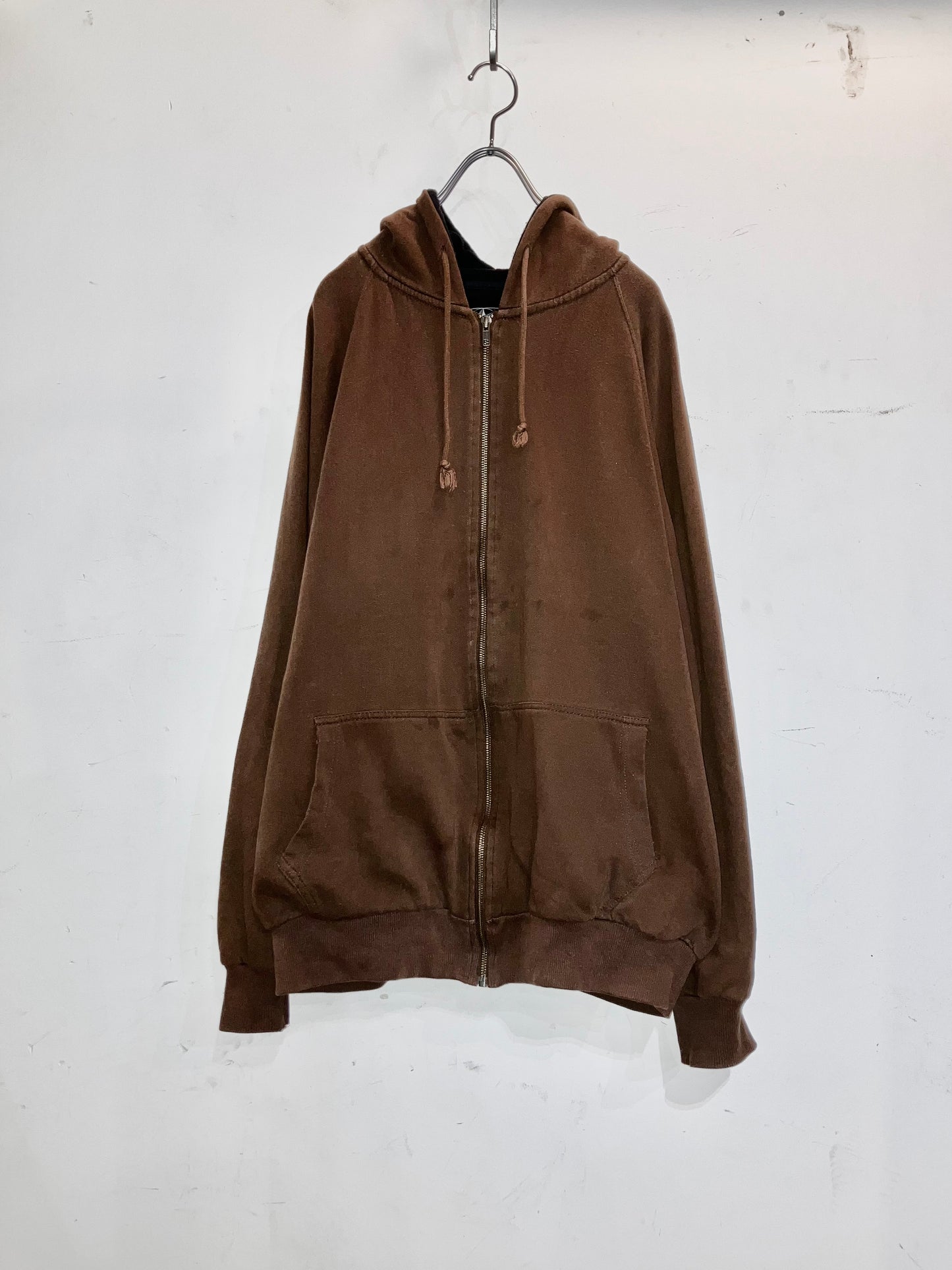 00s Oversized Double Face Zip Hoodie