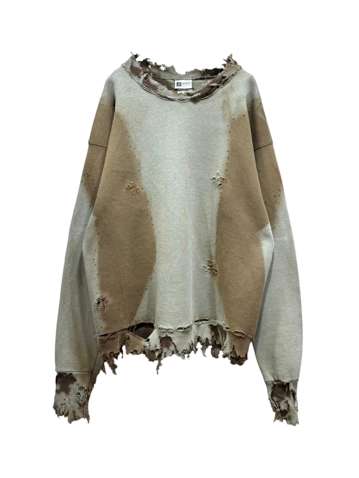 Old Bleach Washed Destroyed Sweatshirt