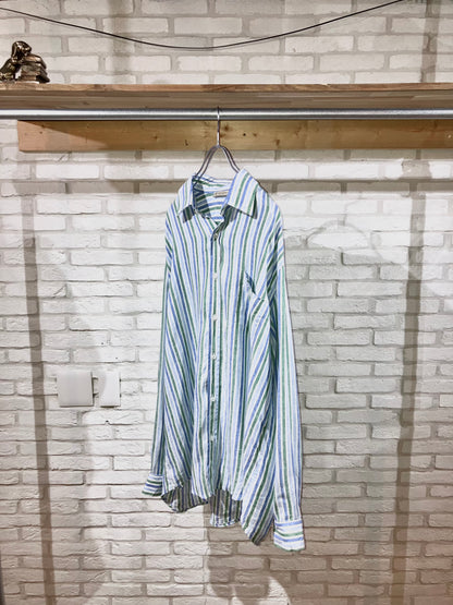 Old Oversized Stripe Linen Shirt