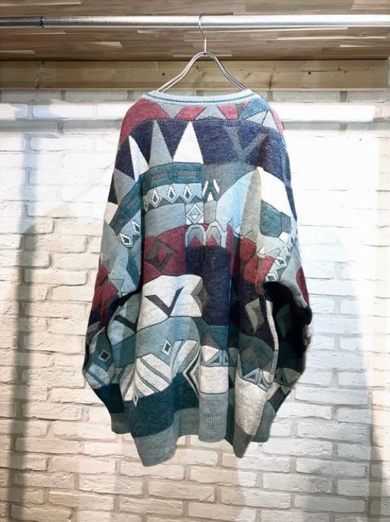 Vintage Oversized 3D Pattern Knit