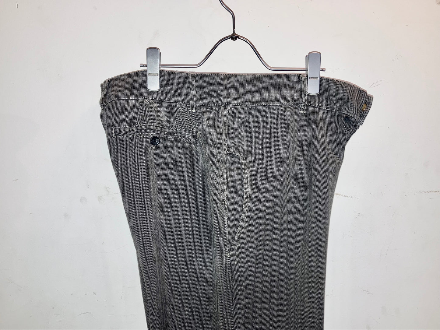 00s Design Herringbone Flare Pants