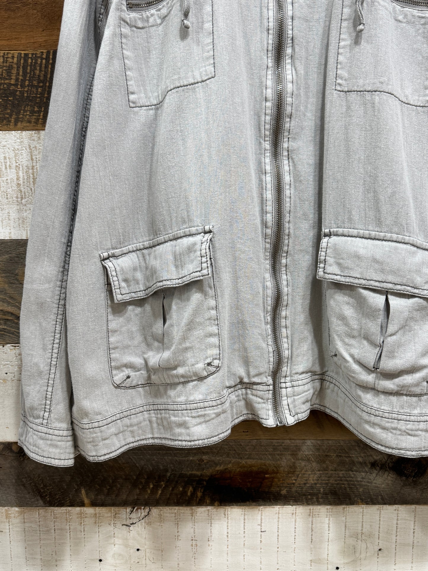 00s Light Weight Linen Multi Pocket Jacket