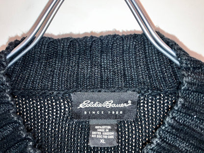 "Eddie Bauer" 00s Mock Neck Cotton Knit