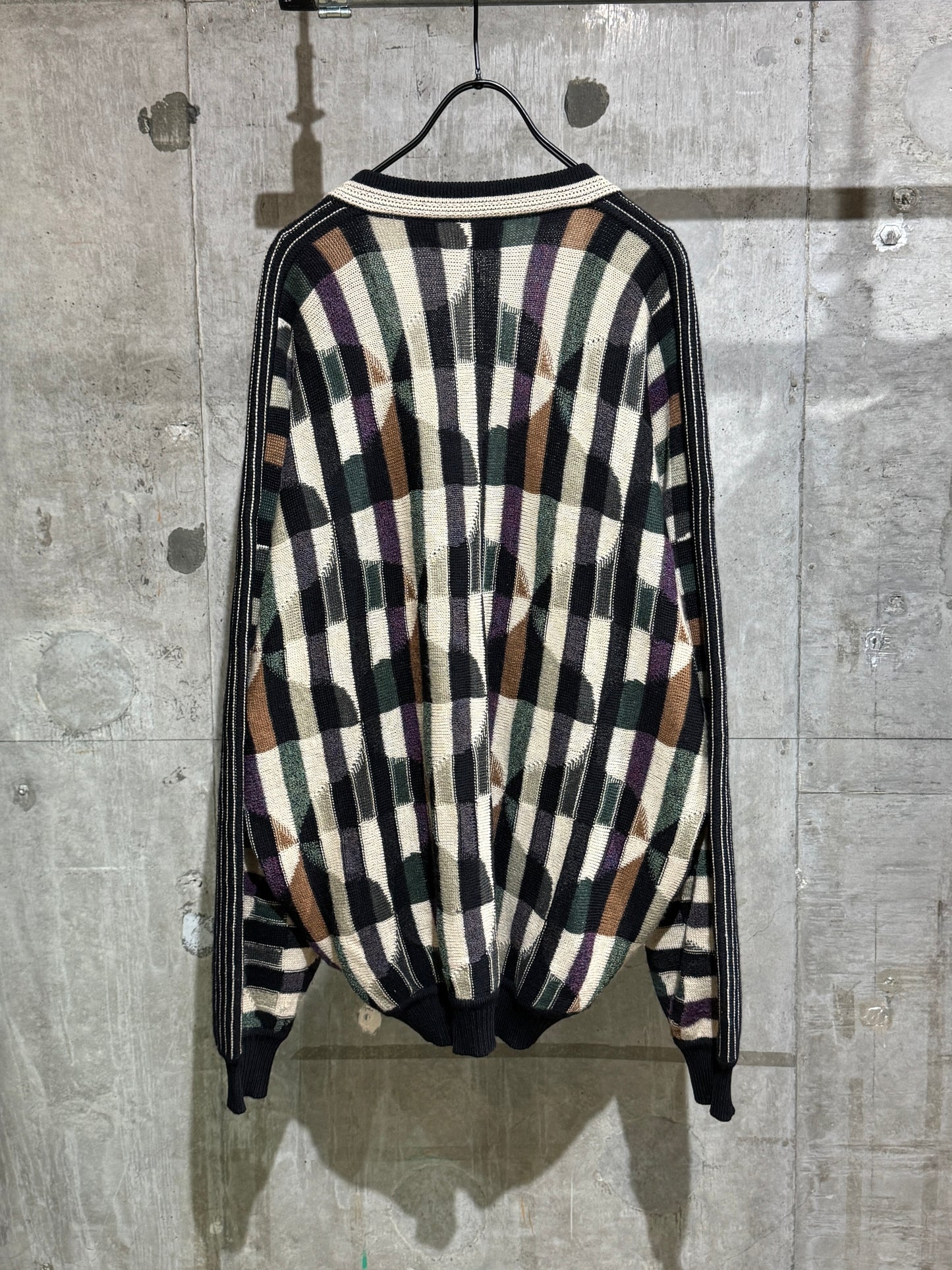 Old St. Croix Geometric Pattern Cardigan