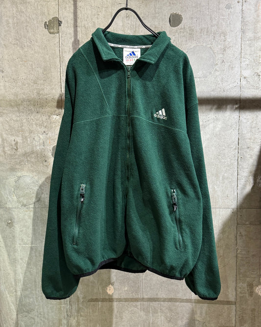 Old Adidas Forest Green Fleece Jacket