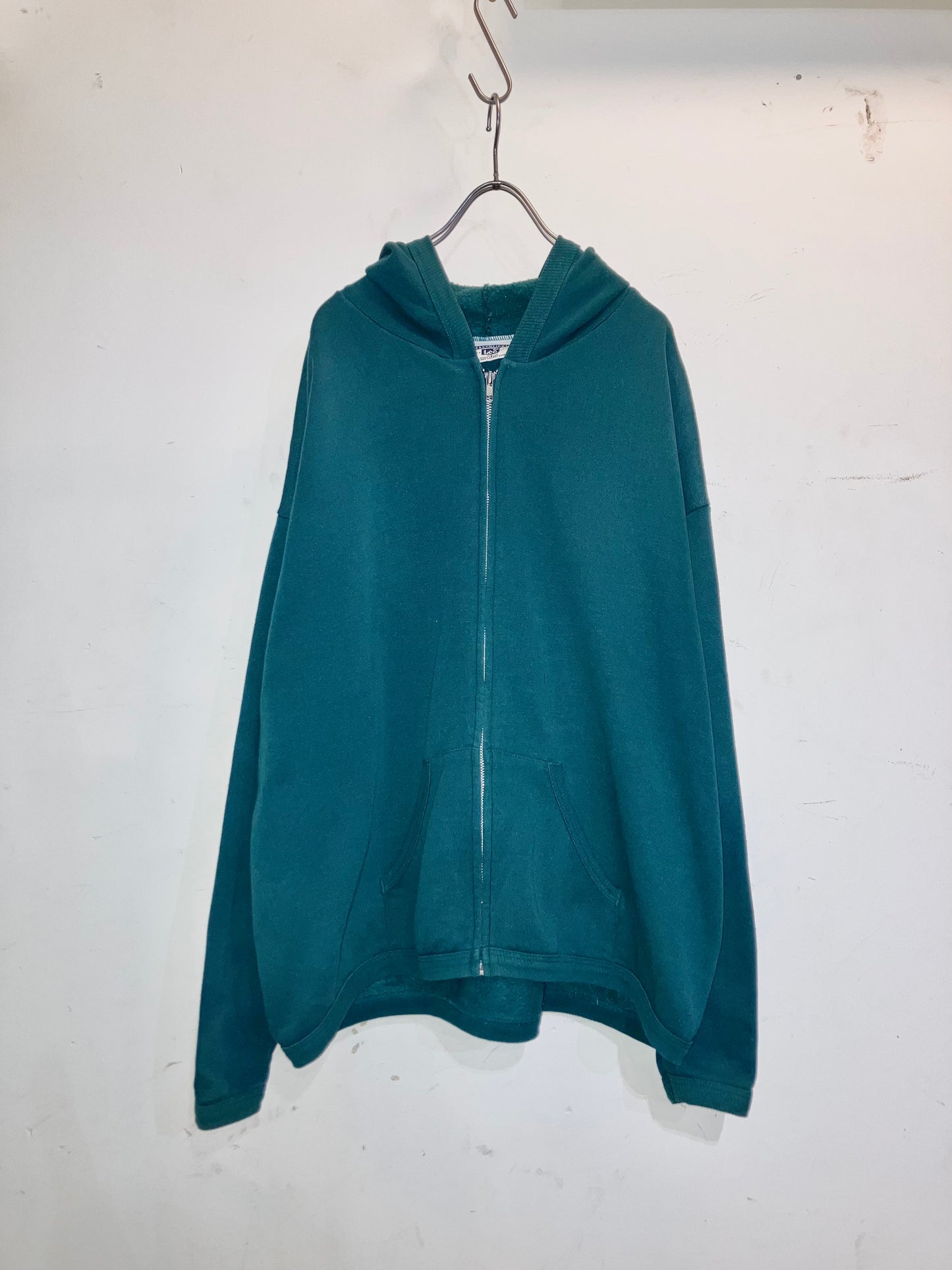 "Lee" Old Wide&Short Zip Up Hoodie
