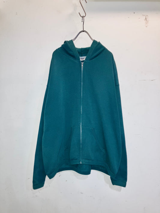 "Lee" Old Wide&Short Zip Up Hoodie