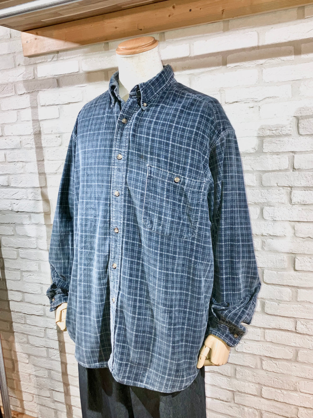 "Eddie Bauer" Old Couduroy Check Shirt