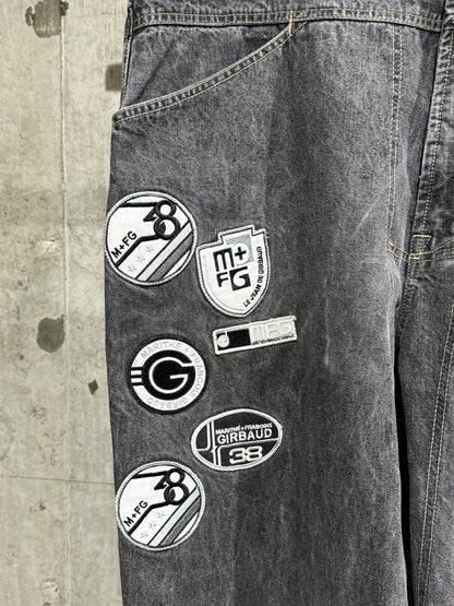 Marithe Francois Girbaud Patch Design Denim Pants