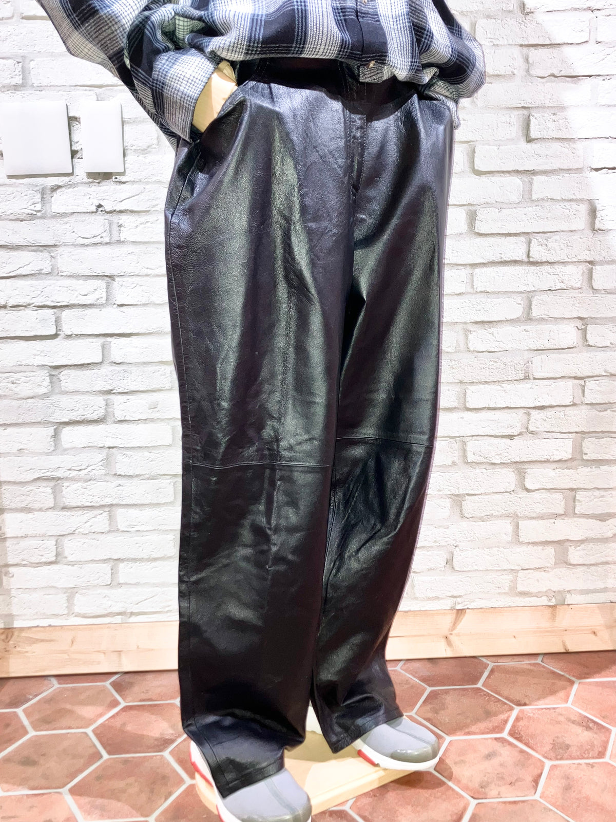 Old 5pocket Leather Pants