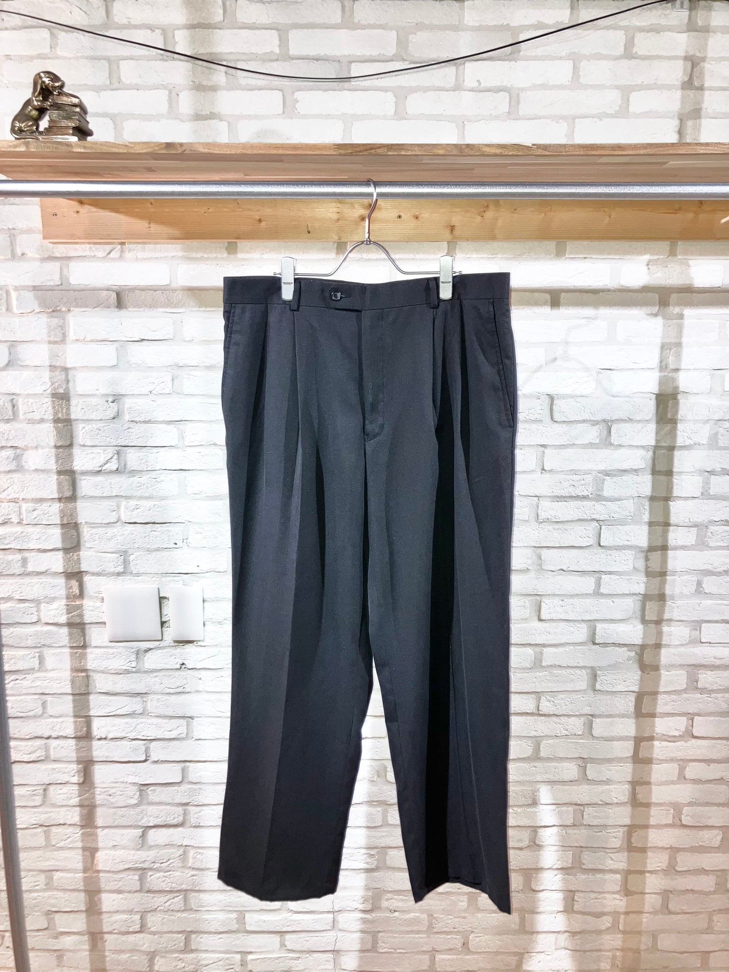 00s Viscose&Poly Wide Slacks