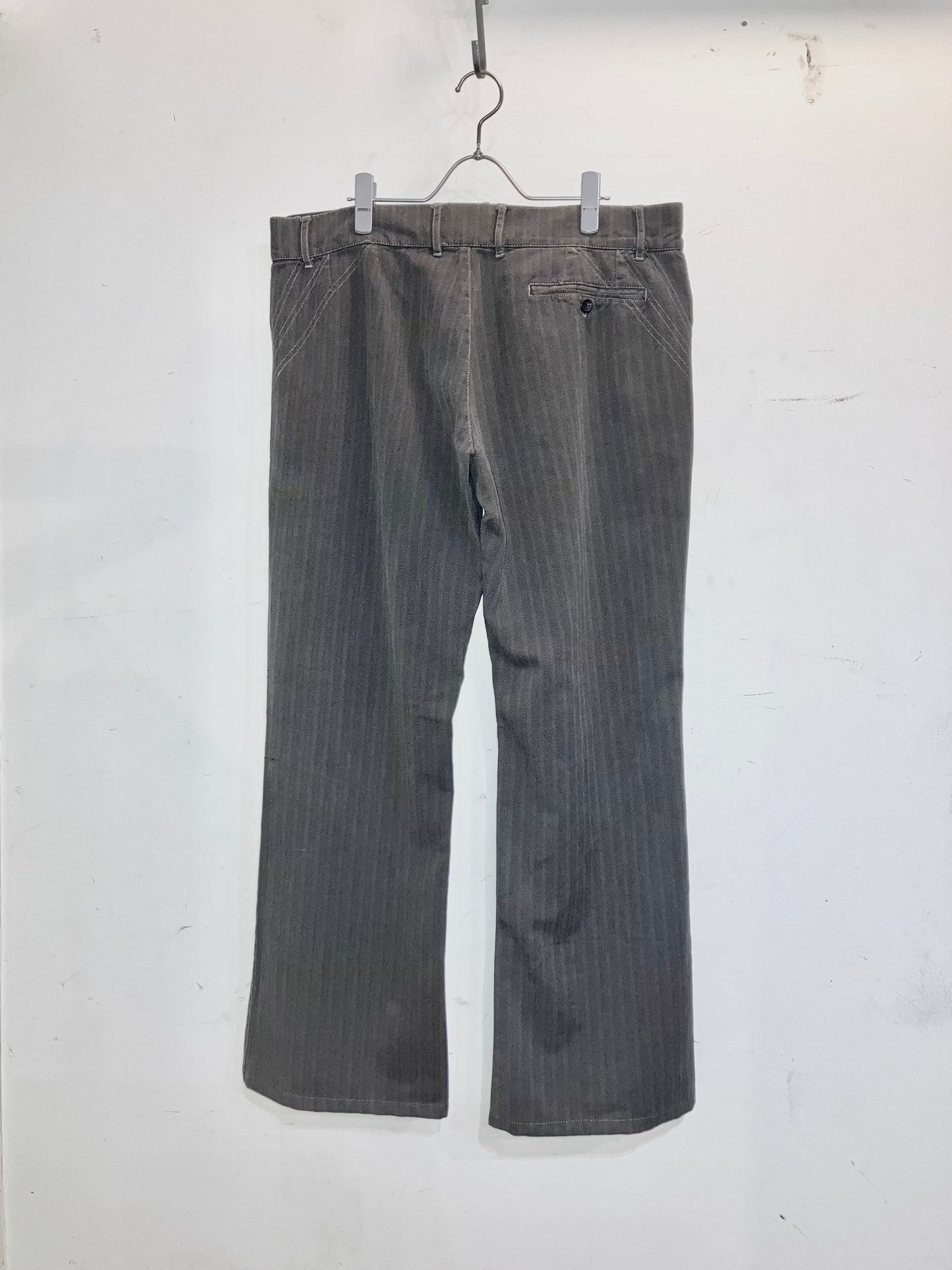 00s Design Herringbone Flare Pants