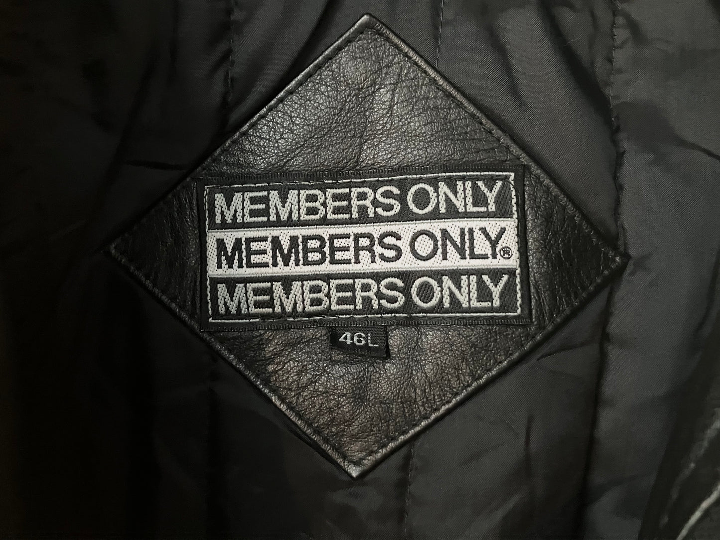 "MEMBERS ONLY" Old Design Leather JKT