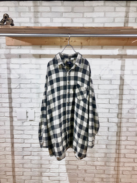 "puritan" Old Oversized Printed Check Shirt
