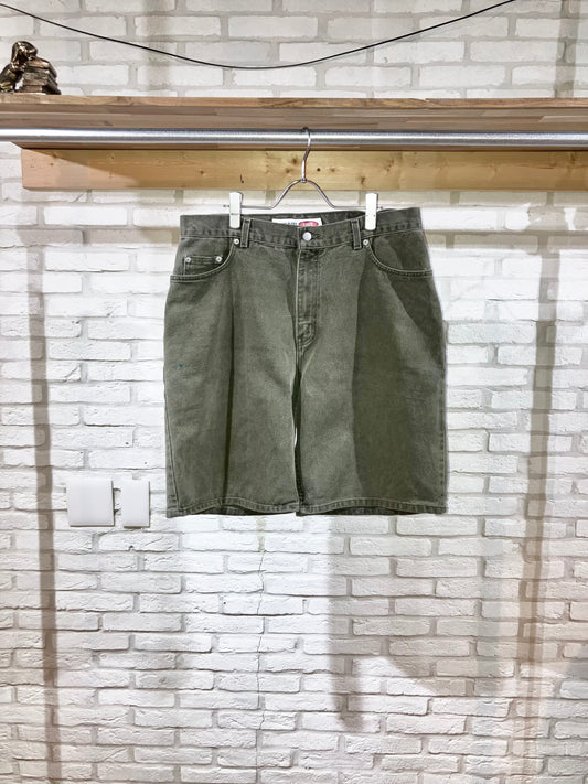Old Color Denim Wide Shorts