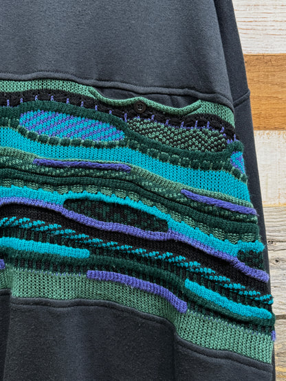 Old 3D Knit Paneled Sweatshirt