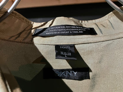 "DKNY" 00s Iridescent Color Shirt