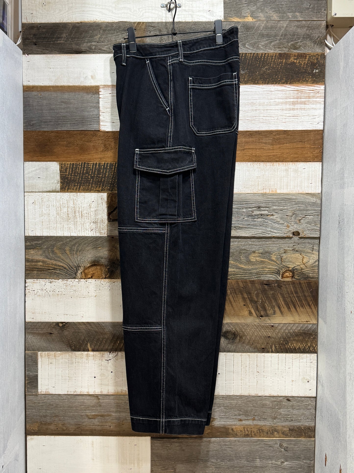 10s Wide Denim Cargo Pants