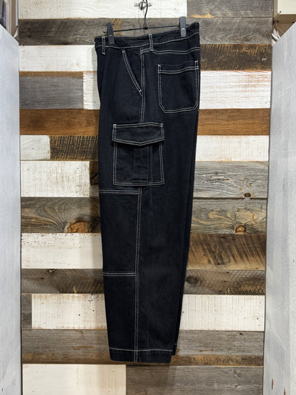 10s Wide Denim Cargo Pants