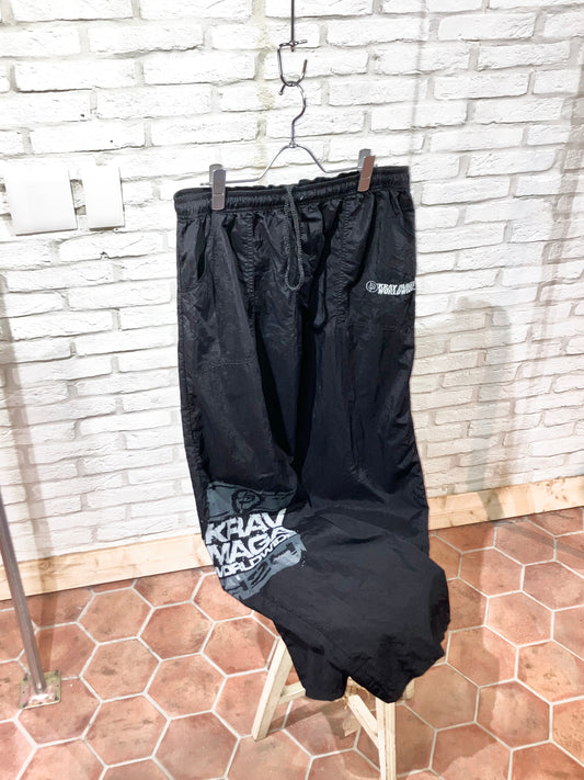 Old Printed Nylon Wide Pants