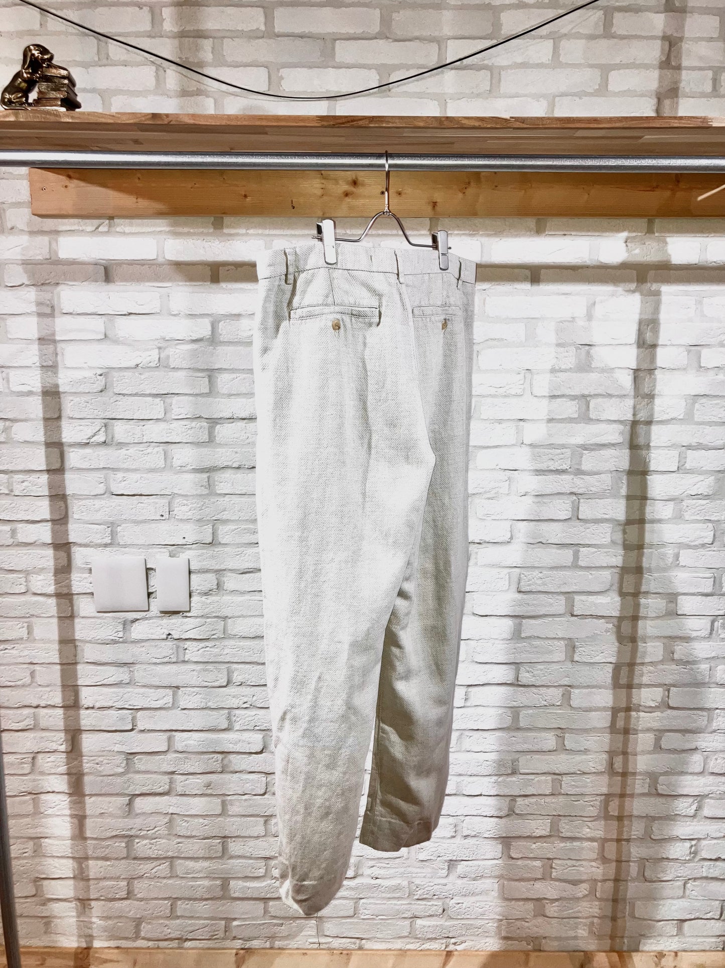 "BANANA REPUBLIC" 10〜20s Cotton&Linen Wide Slacks