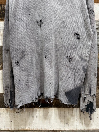 Bleach Washed Destroyed Thermal LS Tee