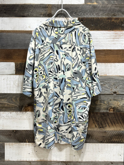 Silk Abstract Pattern SS Shirt