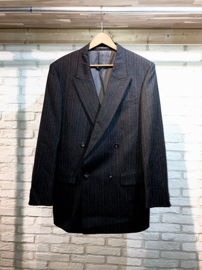 Vintage Stripe Wool Suit "Made in UK"