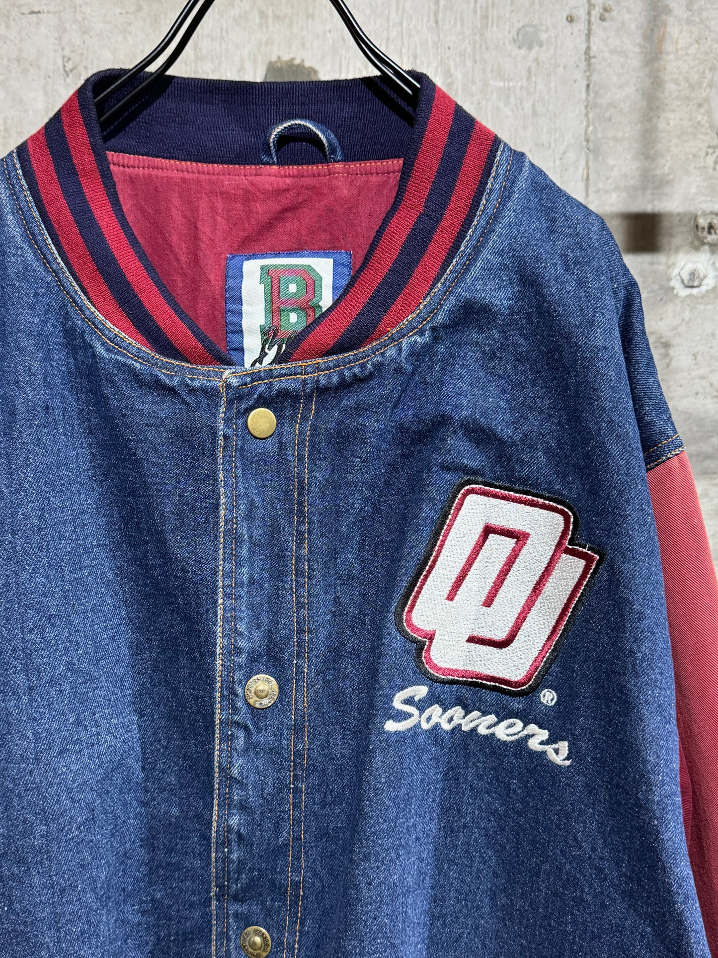Vintage Denim Varsity Jacket