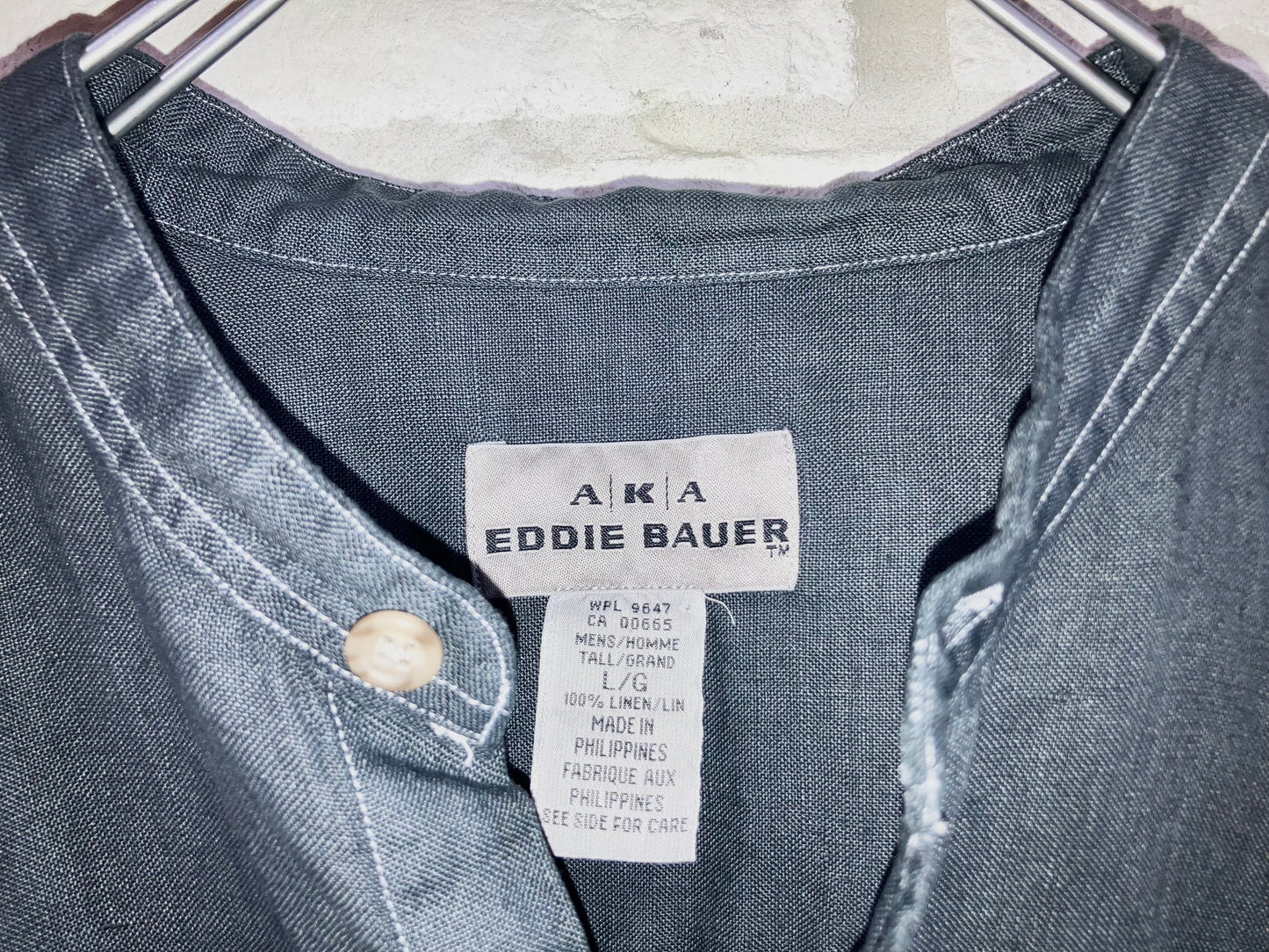 "Eddie Bauer" 00s Garment Dye Linen Shirt