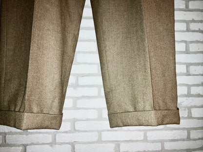 "Zanella" Vintage Cashmere Mix Wide Slacks "Special Fabric!!!"