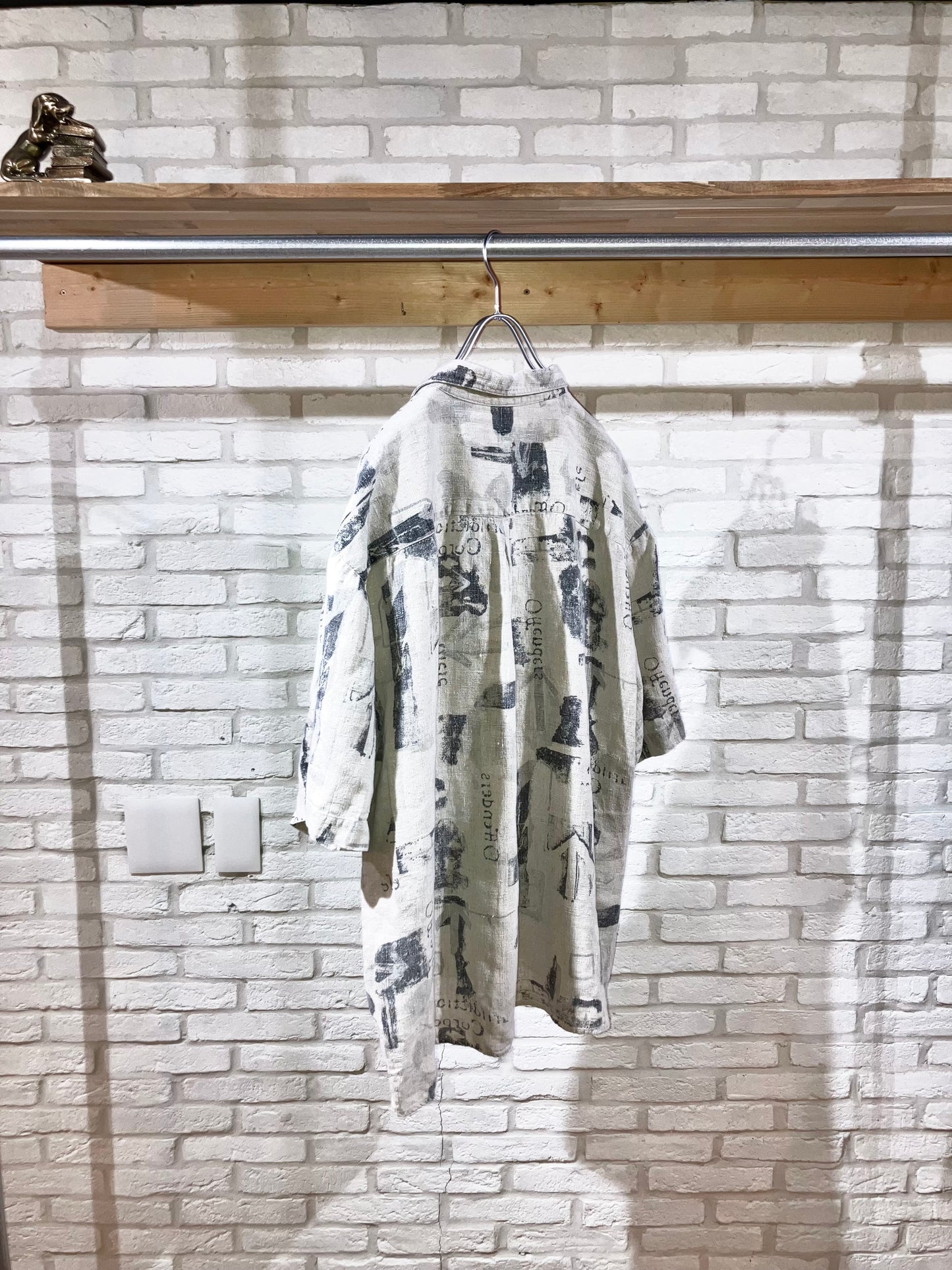Old Oversized Design Linen Shirt
