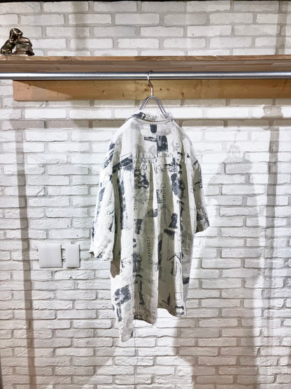 Old Oversized Design Linen Shirt