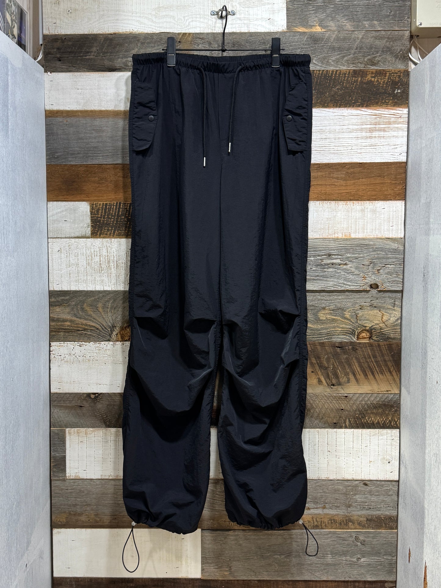 Nylon Parachute Wide Pants