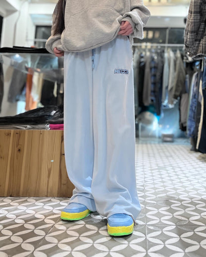 MECCA Ice Blue velours pants