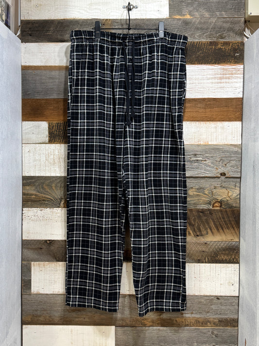 George Plaid Plannel Wide EZ Pants